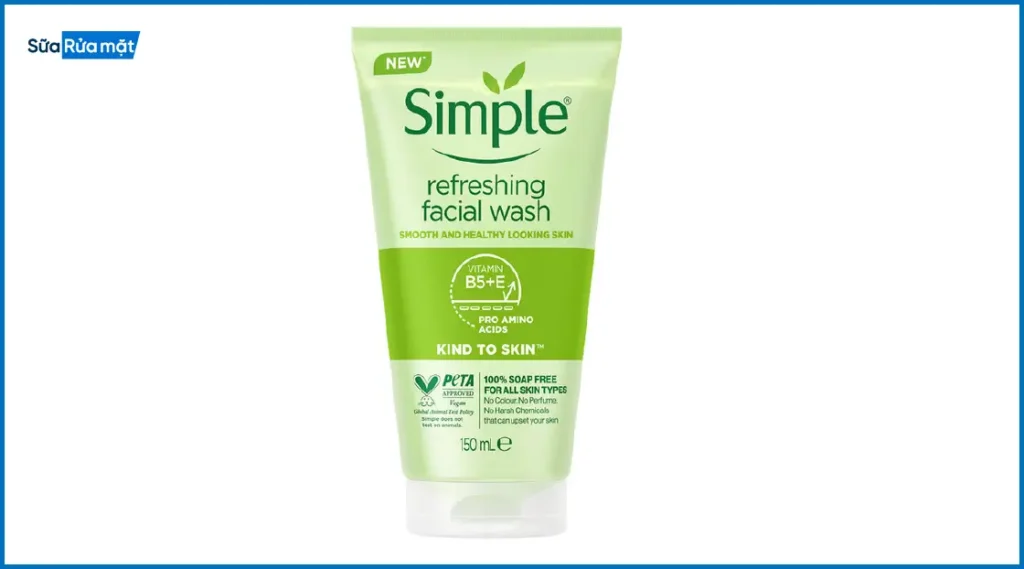 Sữa Rửa Mặt Simple Refreshing Facial Wash Không Gây Kích Ứng